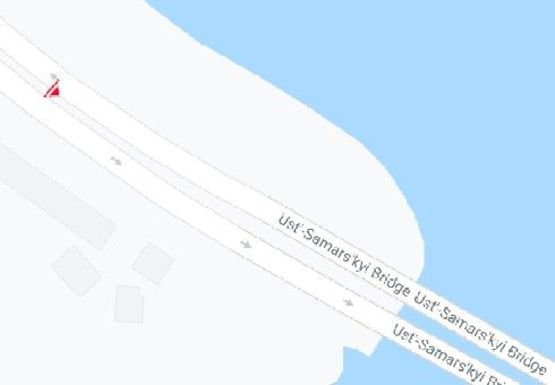 Схема рекламной плоскости по адресу Съезд с Усть-Самарского моста