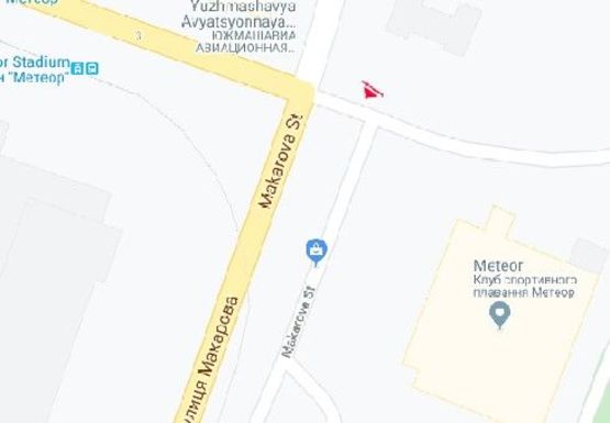 Схема рекламной плоскости по адресу Макарова ул. - Криворожская ул.