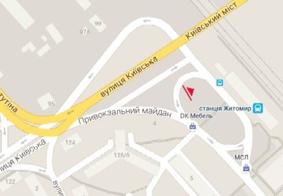 Схема рекламної площини за адресою Привокзальная пл.