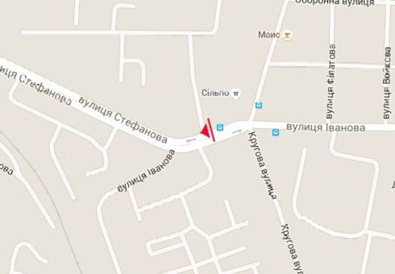 Схема рекламной плоскости по адресу Иванова ул. - Круговая ул.