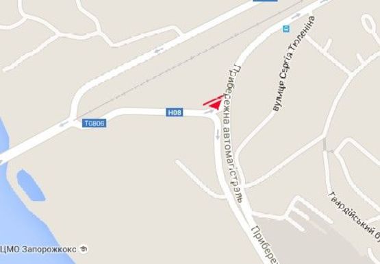 Схема рекламной плоскости по адресу Набережная магистраль - Тюленина ул.