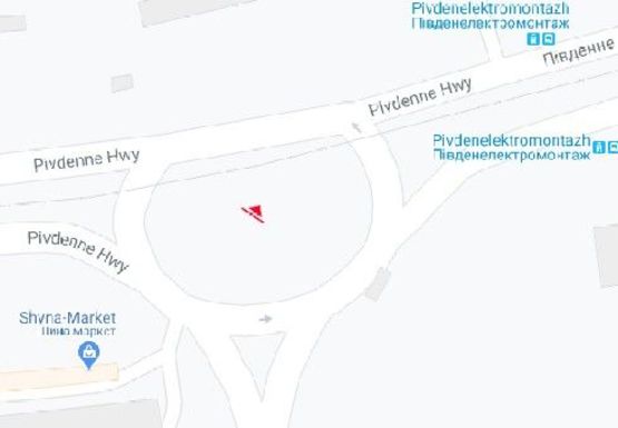 Схема рекламной плоскости по адресу Южное шоссе - Седова ул.