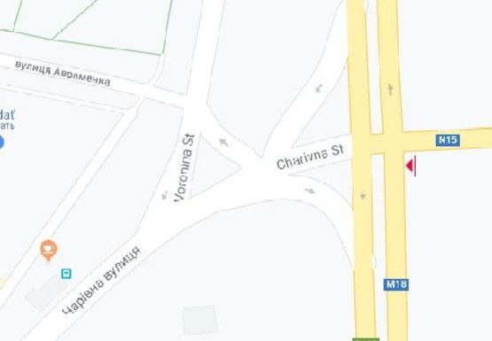 Схема рекламної площини за адресою Чаривна ул. - Донецкое Шоссе - шоссе Харьков-Симферополь