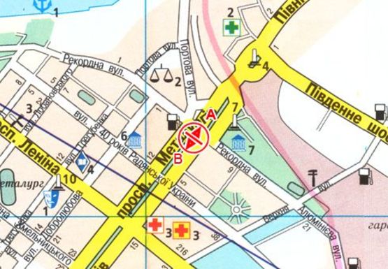 Схема рекламной плоскости по адресу Металлургов пр. - Рекордная ул.