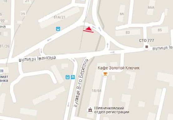 Схема рекламной плоскости по адресу Моторостроителей ул. - Иванова ул.