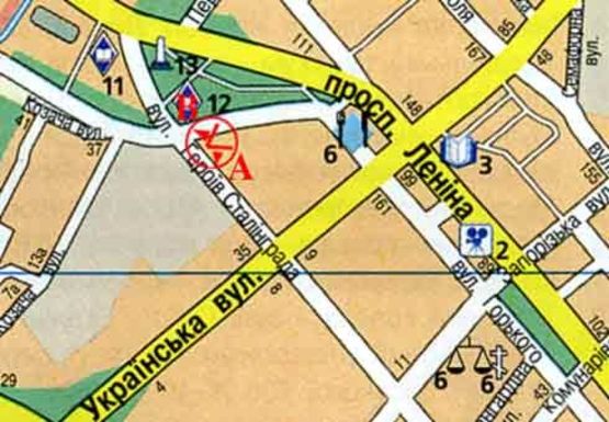 Схема рекламной плоскости по адресу Школьная ул., 1