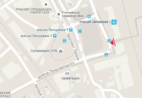 Схема рекламной плоскости по адресу Запорожский ж_д вокзал, пешеходный переход