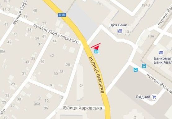 Схема рекламной плоскости по адресу Ивасюка ул. - Стуса ул.