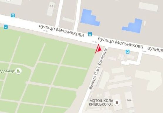 Схема рекламной плоскости по адресу Мельникова ул.- Семьи Хохловых ул.