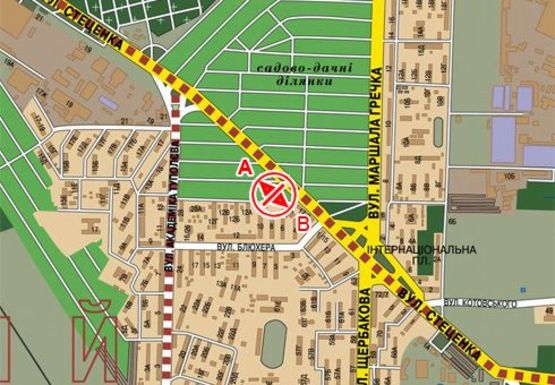 Схема рекламной плоскости по адресу Стеценко ул., 300м от Туполева ул.