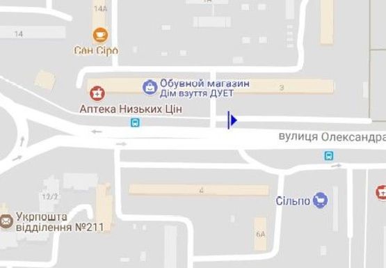 Схема рекламной плоскости по адресу Архипенка ул., 3 (бывш. Мате Залки ул.)