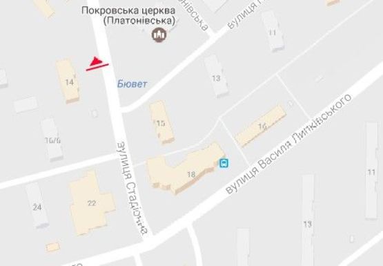 Схема рекламной плоскости по адресу Стадионная ул. , 5