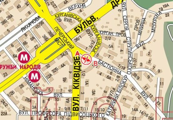 Схема рекламной плоскости по адресу Бастионная ул., напротив дома №5 (BackLit)