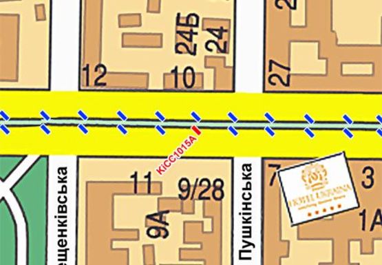 Схема рекламной плоскости по адресу Шевченко б-р