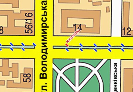 Схема рекламної площини за адресою Шевченко б-р