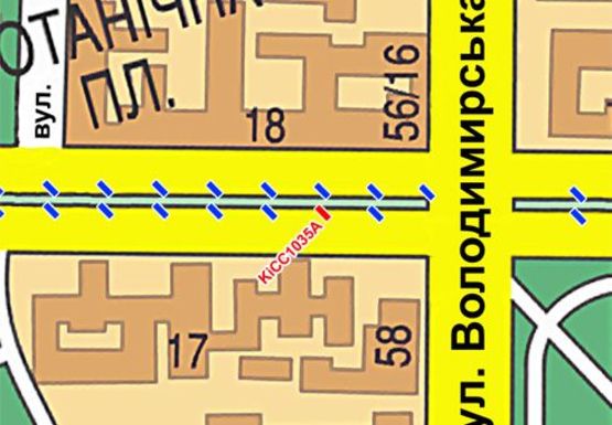 Схема рекламной плоскости по адресу Шевченко б-р