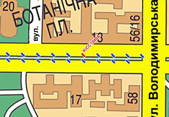 Схема рекламної площини за адресою Шевченко б-р