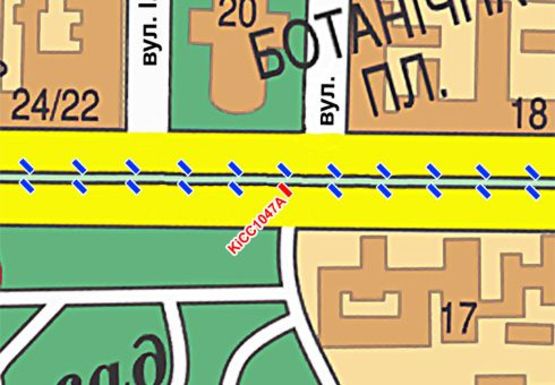 Схема рекламної площини за адресою Шевченко б-р