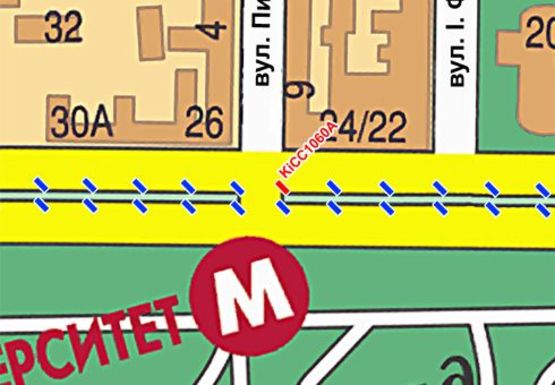 Схема рекламной плоскости по адресу Шевченко б-р