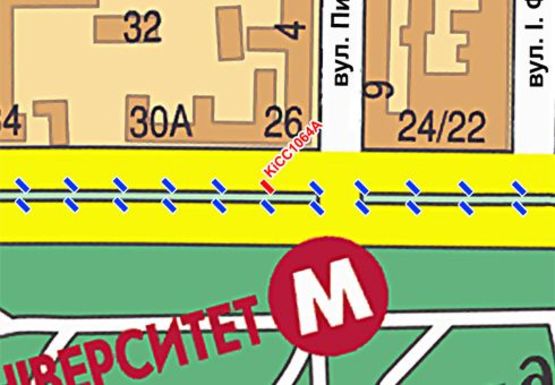 Схема рекламной плоскости по адресу Шевченко б-р