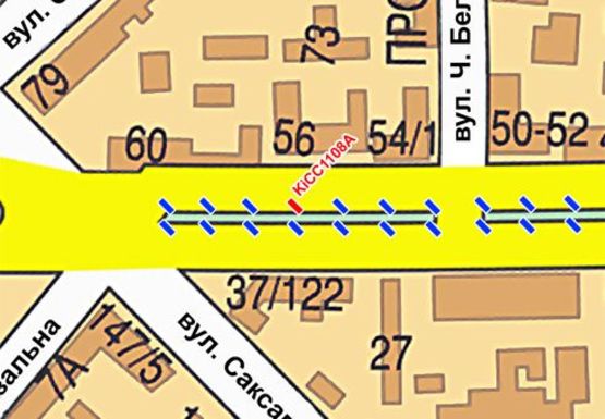 Схема рекламної площини за адресою Шевченко б-р