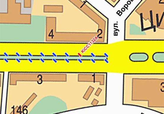 Схема рекламної площини за адресою Победы пр.