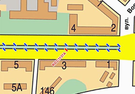 Схема рекламной плоскости по адресу Победы пр.