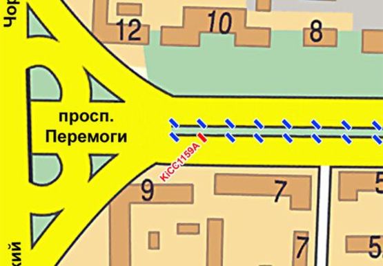 Схема рекламної площини за адресою Победы пр.