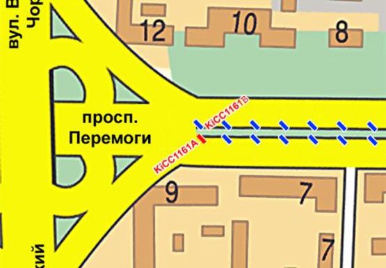Схема рекламной плоскости по адресу Победы пр.