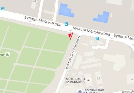 Схема рекламной плоскости по адресу Мельникова ул.- Семьи Хохловых ул.