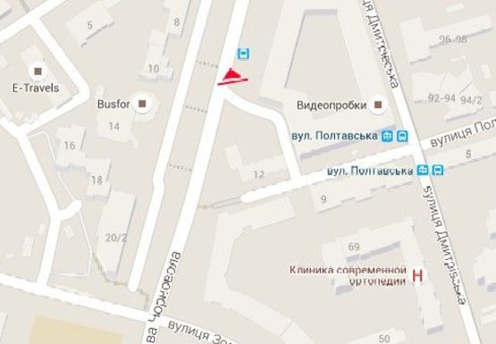 Схема рекламной плоскости по адресу Черновола ул., 12