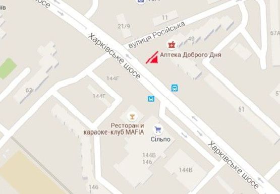 Схема рекламной плоскости по адресу Харьковское шоссе, 49