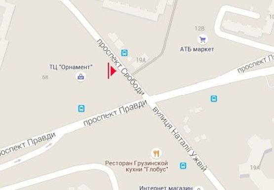 Схема рекламной плоскости по адресу Правды пр. - Свободы пр.