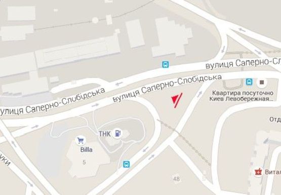 Схема рекламной плоскости по адресу Саперно-Cлободская ул. (1)