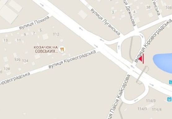 Схема рекламной плоскости по адресу Лобановского пр.  (бывш. Краснозвездный пр.) - Кировоградская ул.