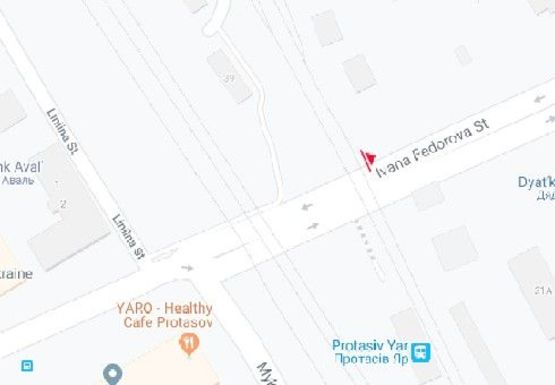 Схема рекламной плоскости по адресу Федорова ул. (5)