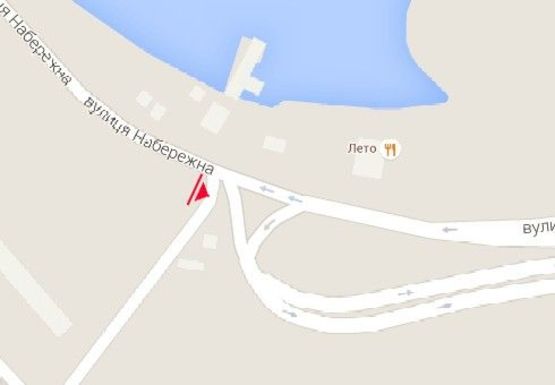 Схема рекламной плоскости по адресу Набережная ул., съезд с моста