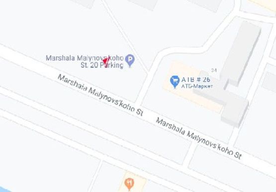 Схема рекламной плоскости по адресу Маршала Малиновского ул.