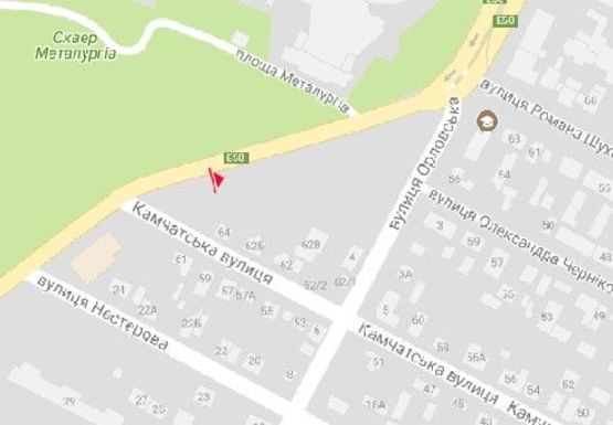 Схема рекламної площини за адресою Ивана Мазепы пр. - Камчатская ул.