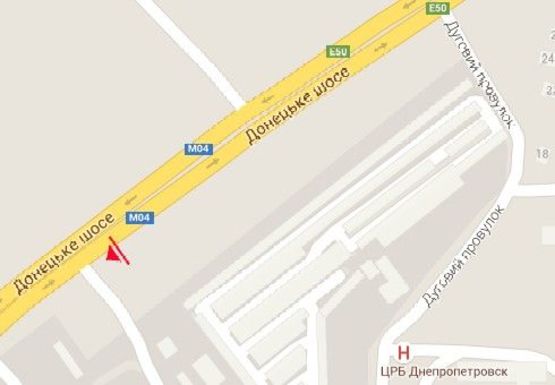 Схема рекламной плоскости по адресу Донецкое шоссе, въезд в город, напротив "Агросоюза"