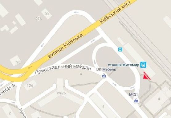 Схема рекламной плоскости по адресу Привокзальная пл., 2