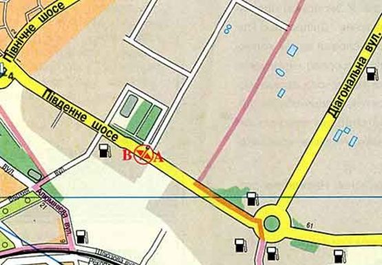 Схема рекламной плоскости по адресу Южное шоссе, 32