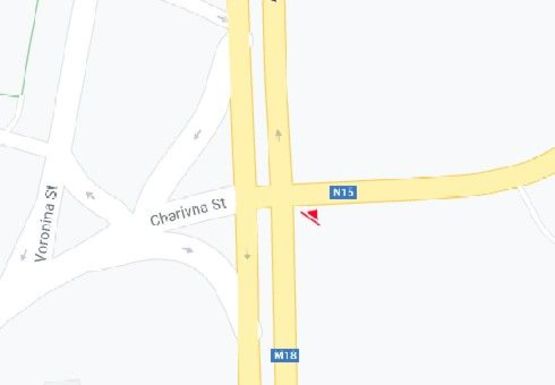 Схема рекламной плоскости по адресу Чаривна ул. - Донецкое Шоссе - шоссе Харьков-Симферополь