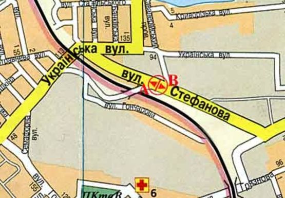 Схема рекламной плоскости по адресу Стефанова ул., 34