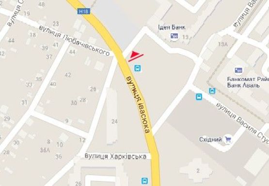 Схема рекламной плоскости по адресу Ивасюка ул. - Стуса ул.
