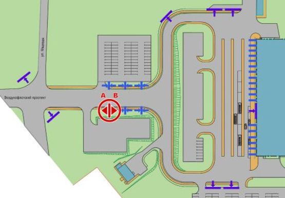Схема рекламної площини за адресою Аэропорт "Киев"