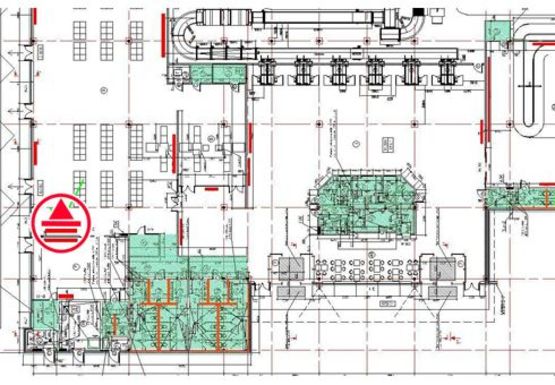 Схема рекламной плоскости по адресу Зал ожидания и вылета, 1 этаж (Терминал D)