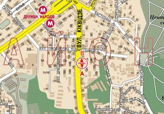 Схема рекламної площини за адресою Бойчука ул., 11 (бывш. Киквидзе ул.)