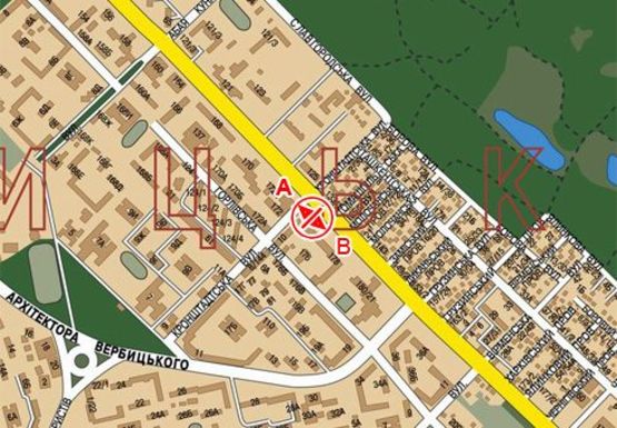 Схема рекламной плоскости по адресу Харьковское шоссе, "Сильпо"