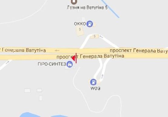 Схема рекламной плоскости по адресу Ватутина пр., 300м до Бальзака ул.